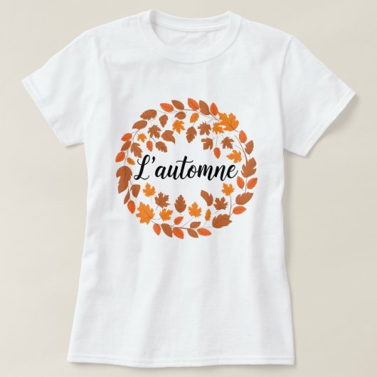 ロオートムー秋フランスのイラストレーション秋シーズン Tシャツ (デザイン正面)