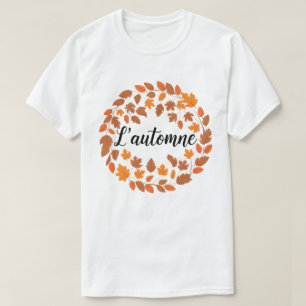 ロオートムー秋フランスのイラストレーション秋シーズン Tシャツ