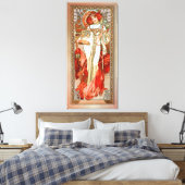 ロオートンバイアルフォンスミュシャ キャンバスプリント (インサイチュ (寝室))