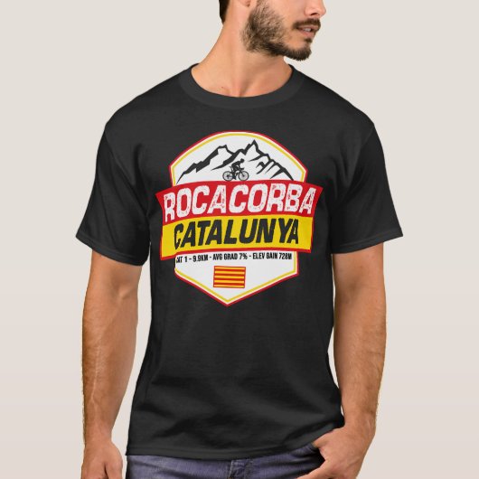 ロカコルバジローナサイクリングカタロニアスペイン Tシャツ (正面)
