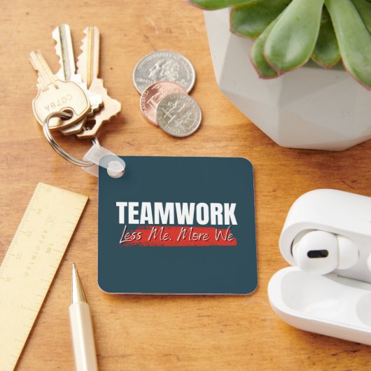 ロカスタマイズゴやる気を起こさせるTeamwork 企業の キーホルダー (デスク)