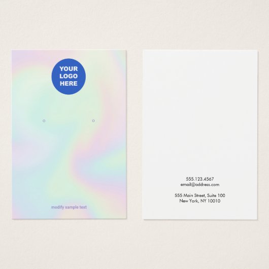 ロカスタマイズゴホログラフィ抽象芸術イヤリングの追加 (正面&裏面)