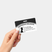 ロカスタマイズゴ写真ID委任BLACK バッジ (手持ち)