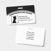 ロカスタマイズゴ写真ID委任BLACK バッジ (正面&裏面)