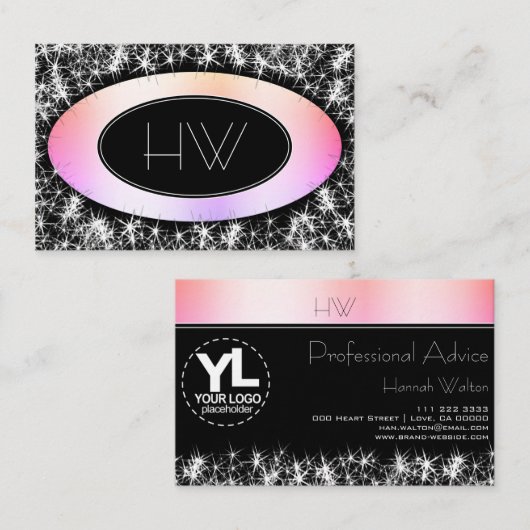 ロカスタムゴとモノグラムラムグリッタースター 名刺 (正面/裏面)