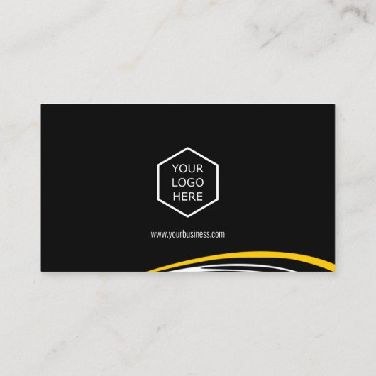 ロカスタムゴと文字イエロー自動名刺 名刺 (裏面)