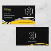 ロカスタムゴと文字イエロー自動名刺 名刺 (正面/裏面)