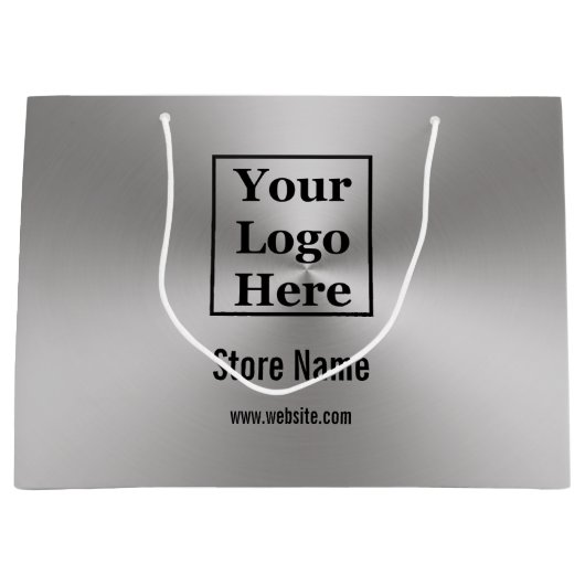 ロカスタムゴは、ブラッシングメタルの外観 ラージペーパーバッグ (正面)