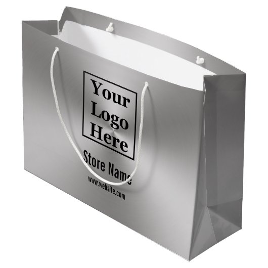 ロカスタムゴは、ブラッシングメタルの外観 ラージペーパーバッグ (裏面アングル)