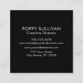 ロカスタムゴをエレガント黒ミニマル色で追加 スクエア名刺 (裏面)