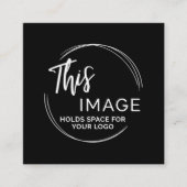 ロカスタムゴをエレガント黒ミニマル色で追加 スクエア名刺 (正面)