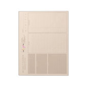 ロカスタムゴを追加モダンベージュ未加工の毎日プランナー ノートパッド (回転)