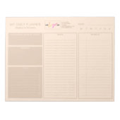 ロカスタムゴを追加モダンベージュ未加工の毎日プランナー ノートパッド (正面)