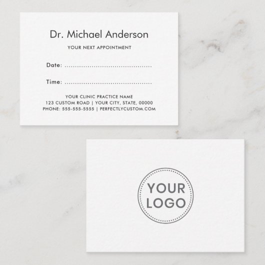 ロカスタムゴアポイントメントリマインダカード 予約カード (正面/裏面)