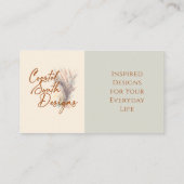 ロカスタムゴシンプルミニマリストパステルイエローグリーン 名刺 (裏面)