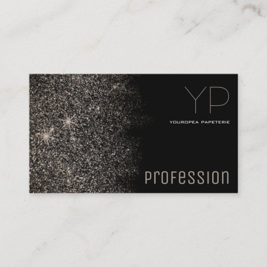 ロカスタムゴトレンディー白金銀グリッター 名刺 (正面)