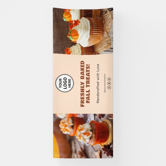 ロカスタムゴベーカリーカップケーキパティシシェフビジネス 横断幕 (縦)