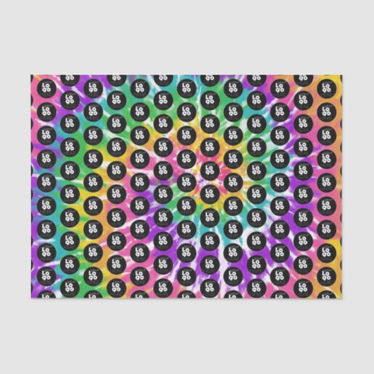 ロカスタムゴレインボータイドイプリントティッシュペーパー 薄葉紙 (正面)