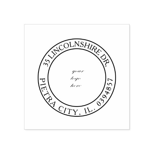 ロカスタムゴ差出人住所シンゼルフォント ラバースタンプ (インプリント)