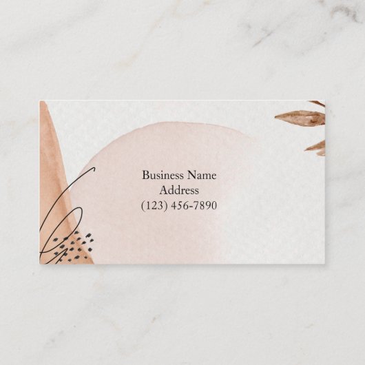 ロカスタムゴ抽象芸術Boho名ミニマル刺 名刺 (裏面)
