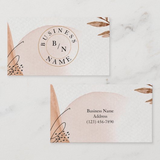 ロカスタムゴ抽象芸術Boho名ミニマル刺 名刺 (正面/裏面)