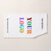 ロカスタムゴ文字ビジネスバスタオオルセットテンプレート バスタオルセット (ハンドタオル)