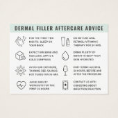 ロカスタムゴ真皮フィラーアフターケアアドバイスカード (裏面)