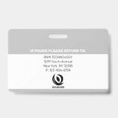 ロカスタムゴ社員写真会社のセキュリティ バッジ (Back)