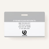 ロカスタムゴ社員写真会社のセキュリティ バッジ (裏面)