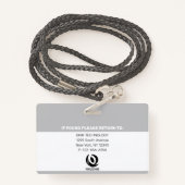 ロカスタムゴ社員写真会社のセキュリティ バッジ (裏面ランヤード)