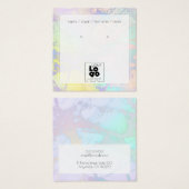 ロカスタムゴ虹色の大理石イヤリングディスプレイカード (正面&裏面)