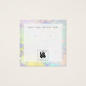 ロカスタムゴ虹色の大理石イヤリングディスプレイカード (正面)