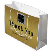 ロカスタムゴ購入の金ゴールドGlitに感謝 ラージペーパーバッグ (裏面アングル)