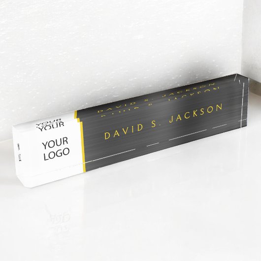 ロカスタムゴ金ゴールドラグジュアリープロフェッショナルエグゼクティブ デスクネームプレート