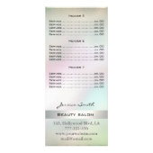 ロカスタムゴ高級パールホログラフィックメニューカード ラックカード (裏面)