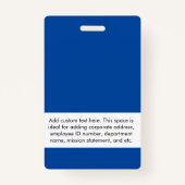 ロカスタムゴ&フォト社員の濃い青 バッジ (裏面)