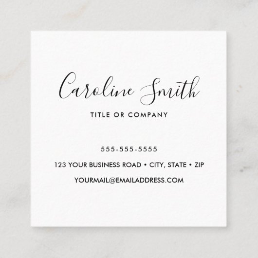 ロカスタムゴ,任意の色,正方形の名刺 スクエア名刺 (裏面)