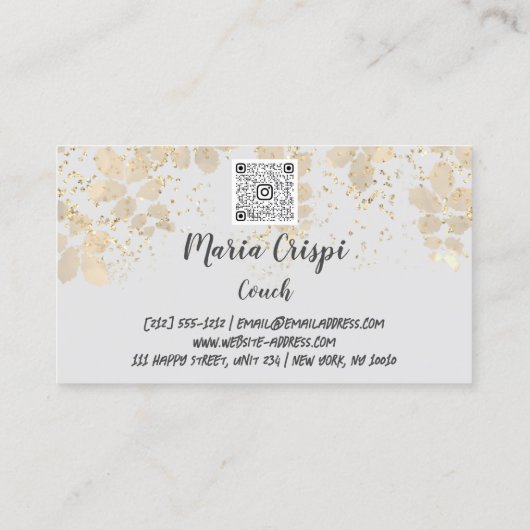 ロカスタムゴQRコードソファセラピストブロガー 名刺 (裏面)