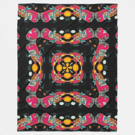 ロカビリーのサイケデリックな外国の宇宙の乗車の曼荼羅 フリースブランケット