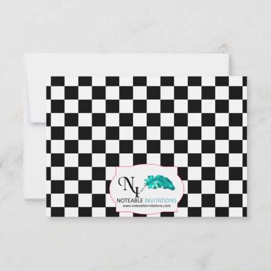 ロカビリーのハートおよびばら色の結婚式の応答カード 出欠カード (裏面)