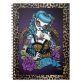 ロカビリーのベビーの入れ墨のヒョウの天使のノート ノートブック (正面)