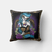 ロカビリーのベビーの入れ墨の天使の装飾用クッション クッション (裏面)