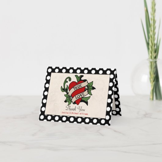 ロカビリーウェディング感謝 サンキューカード (正面)