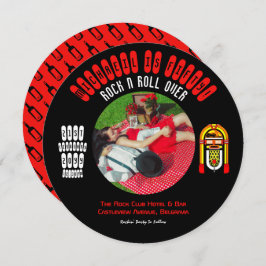 ロカビリーウェディング招待状 ビニールLPレコード 招待状