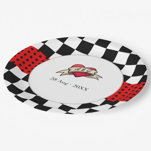 ロカビリーウェディング ペーパープレート (アングル)