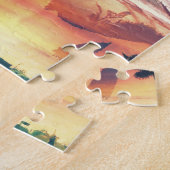 ロカビリーカリフォルニアやし沿岸夏の女性 ジグソーパズル (側面)