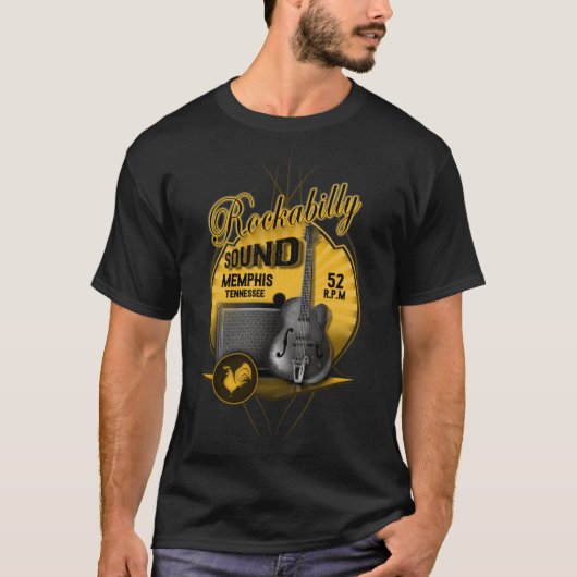 ロカビリーサウンド男子へのギフト Tシャツ (正面)