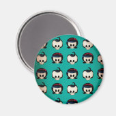 ロカビリースカルパターン マグネット (正面/裏面)