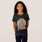 ロカビリースタイルのネコ Tシャツ (正面フル)