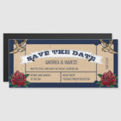 ロカビリータトゥゴシックウェディング日付を保存 (正面/裏面)